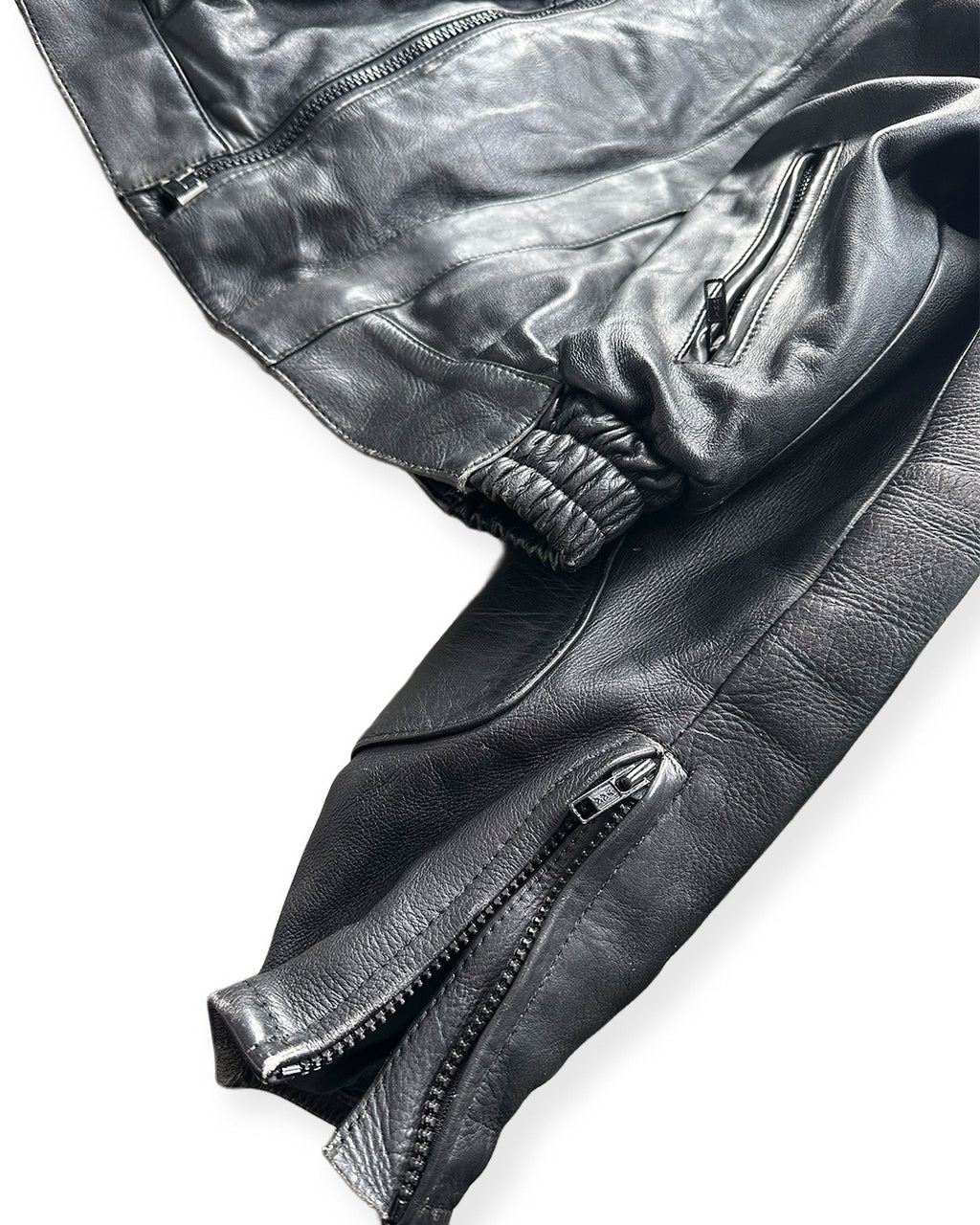 HEAVY LEATHER BOMBER JACKET