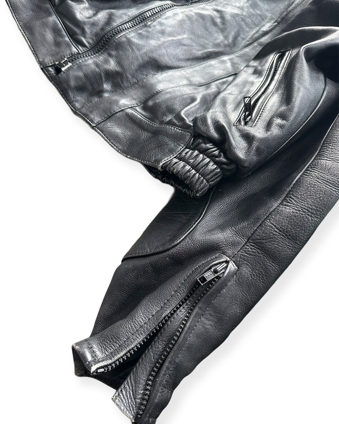 HEAVY LEATHER BOMBER JACKET