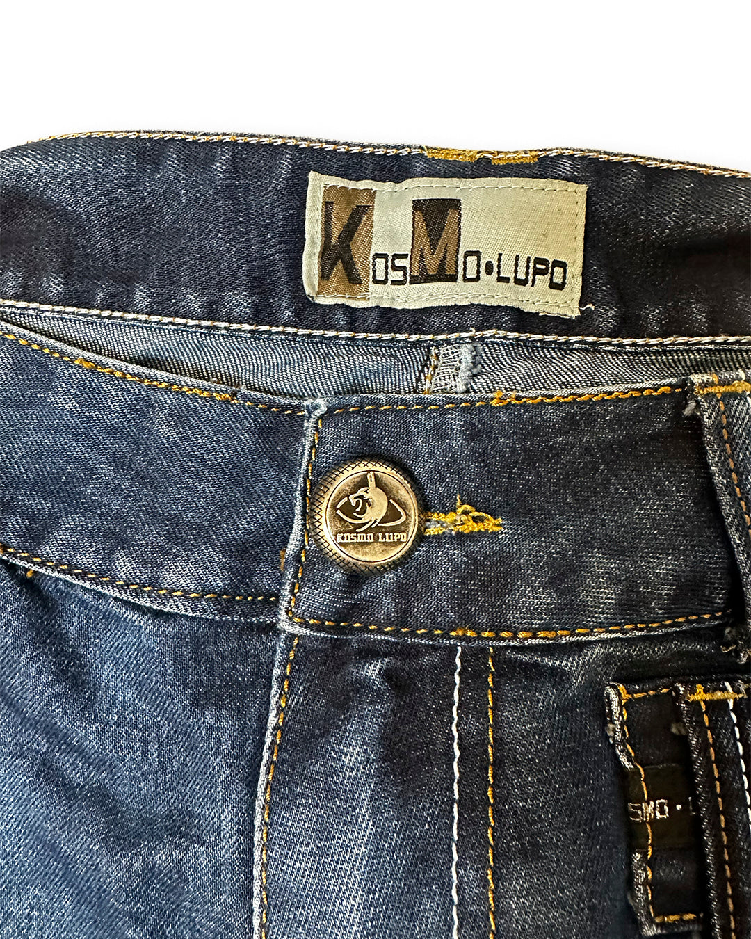 Kosmo Lupo Embroidered Distressed Denim